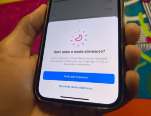 como ativar modo silencioso no instagram