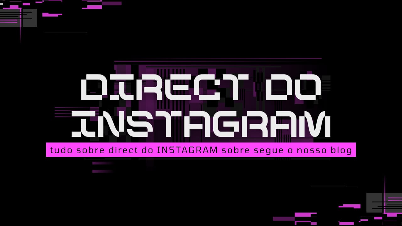 "direct do instagram" com fundo preto e roxo