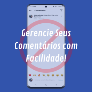 comentário em post de instagram disposto em celular