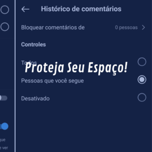 opções de desativar comentários abertas em instagram