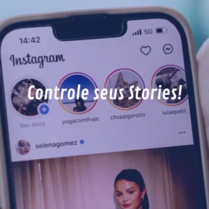 instagram aberto com foco em stories