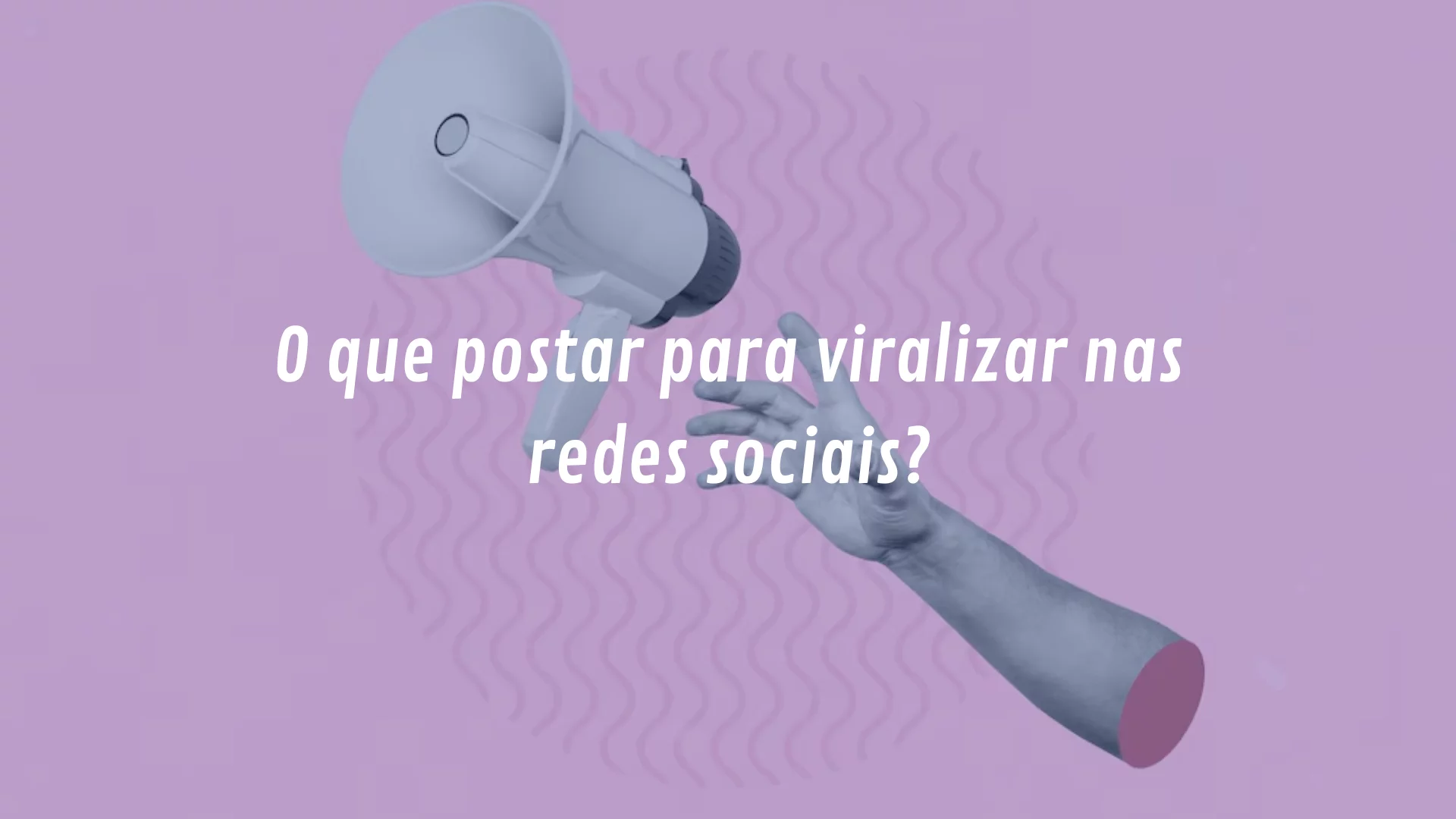 mão segurando megafone em fundo rosa