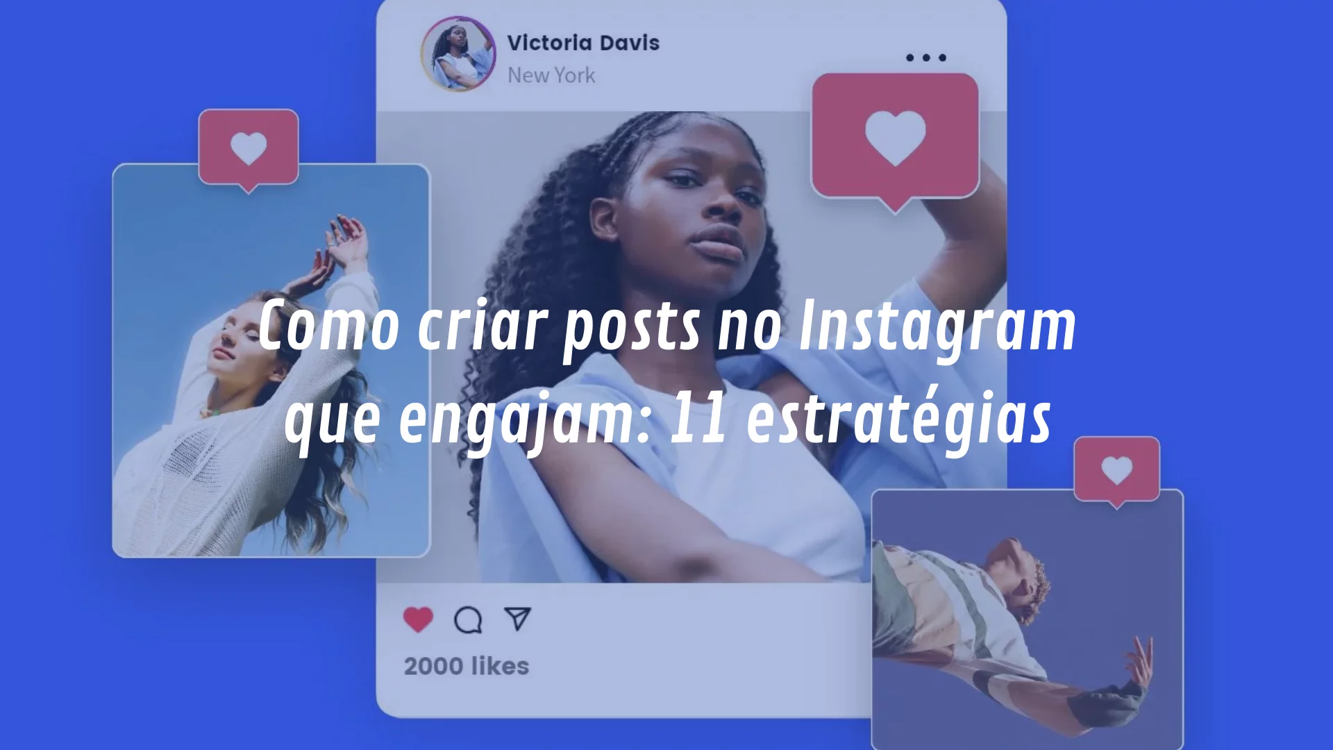 posts no instagram com ícones de curtida saindo
